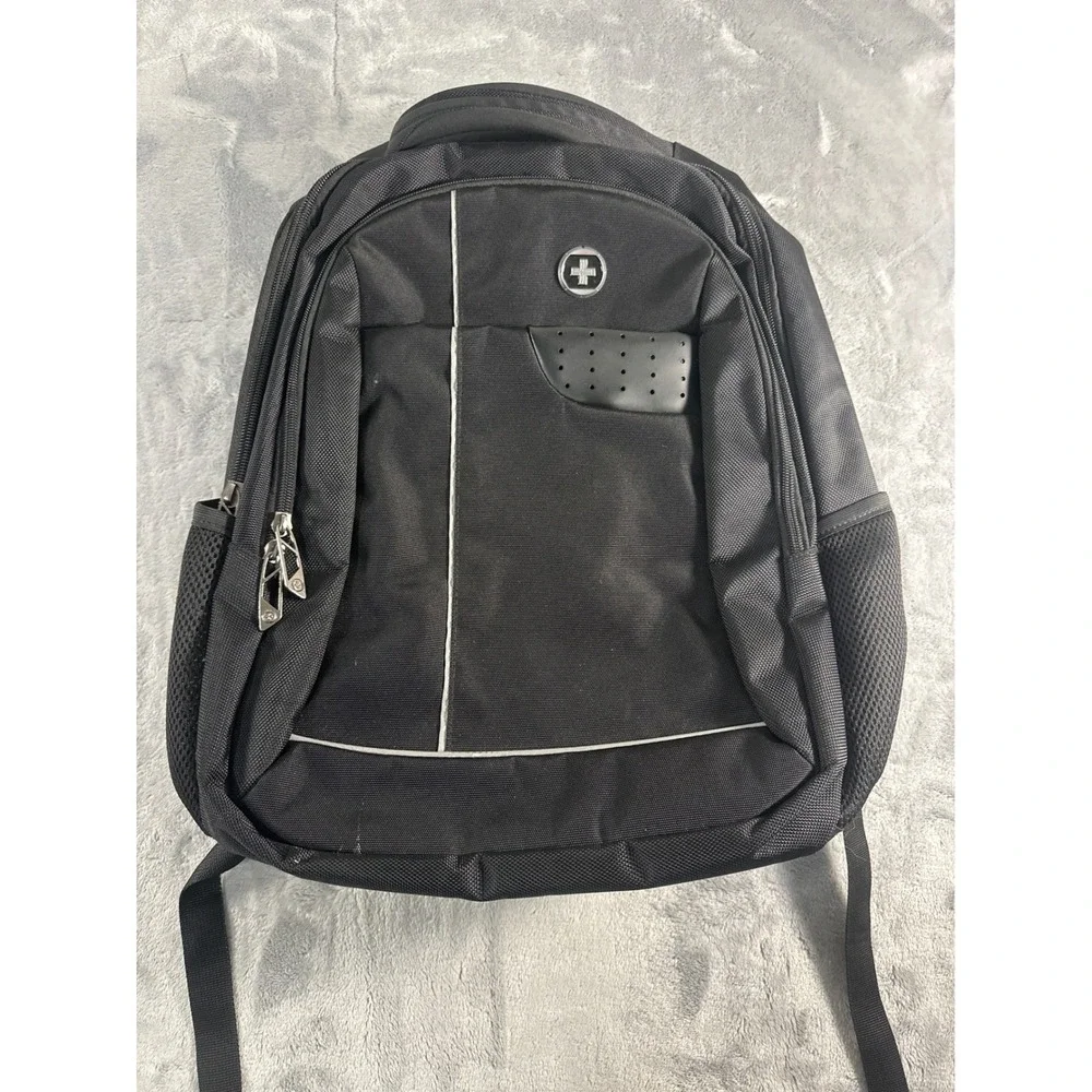 SwissGear Laptop Backpack Black Ballistic Nylon Travel Business School Bag
